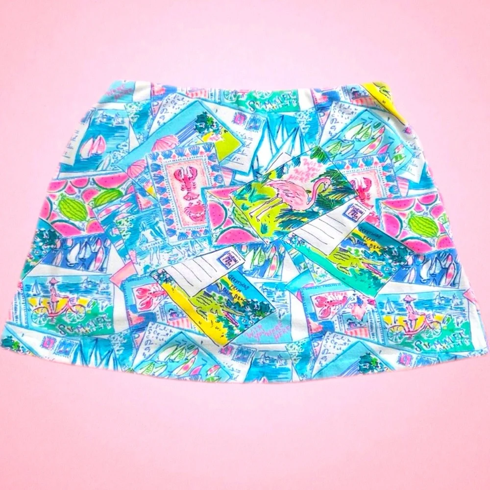 Lilly Pulitzer wish you were here vacation mini skirt - Picture 2 of 4